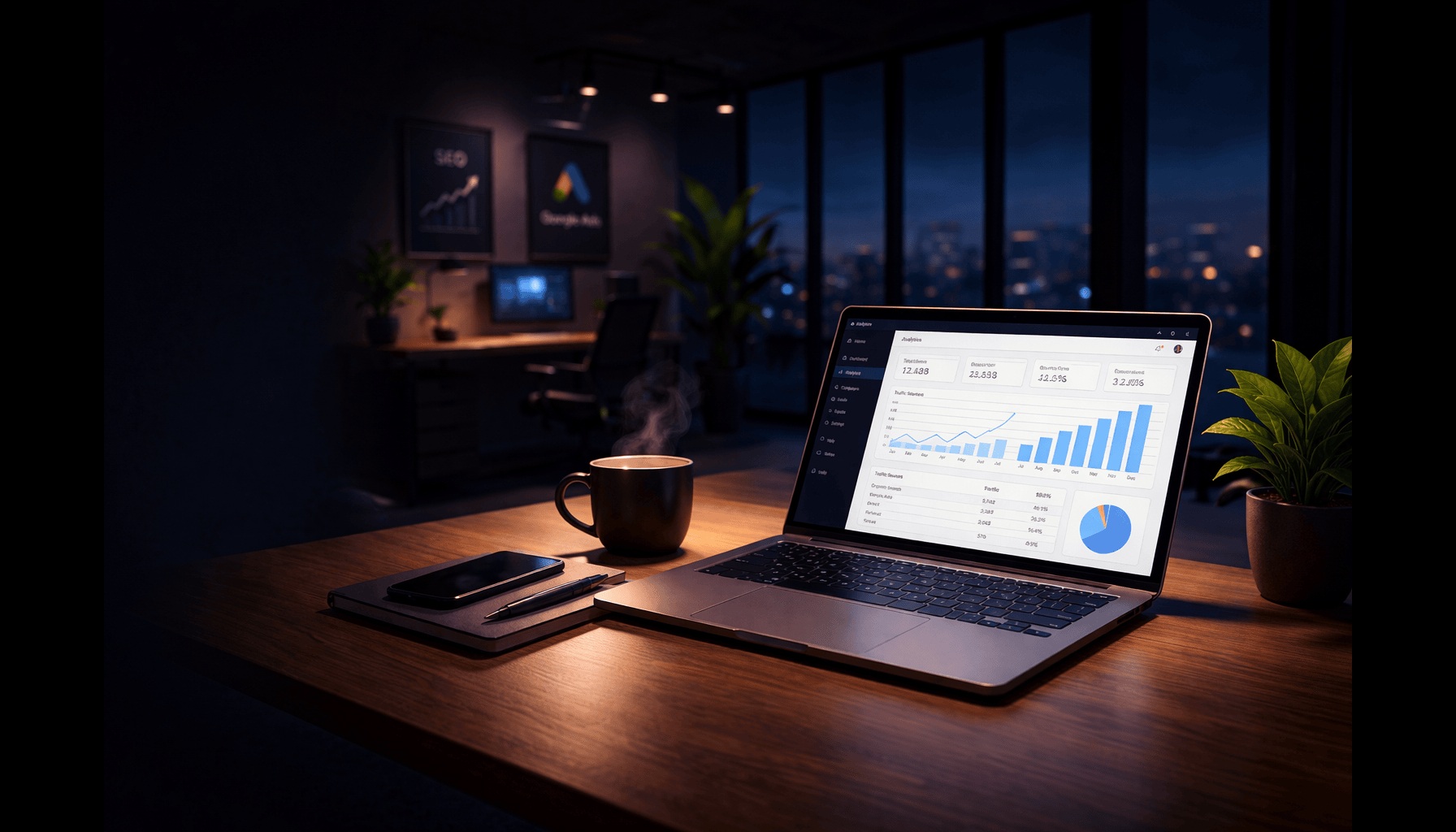 modern office workspace at night (1)